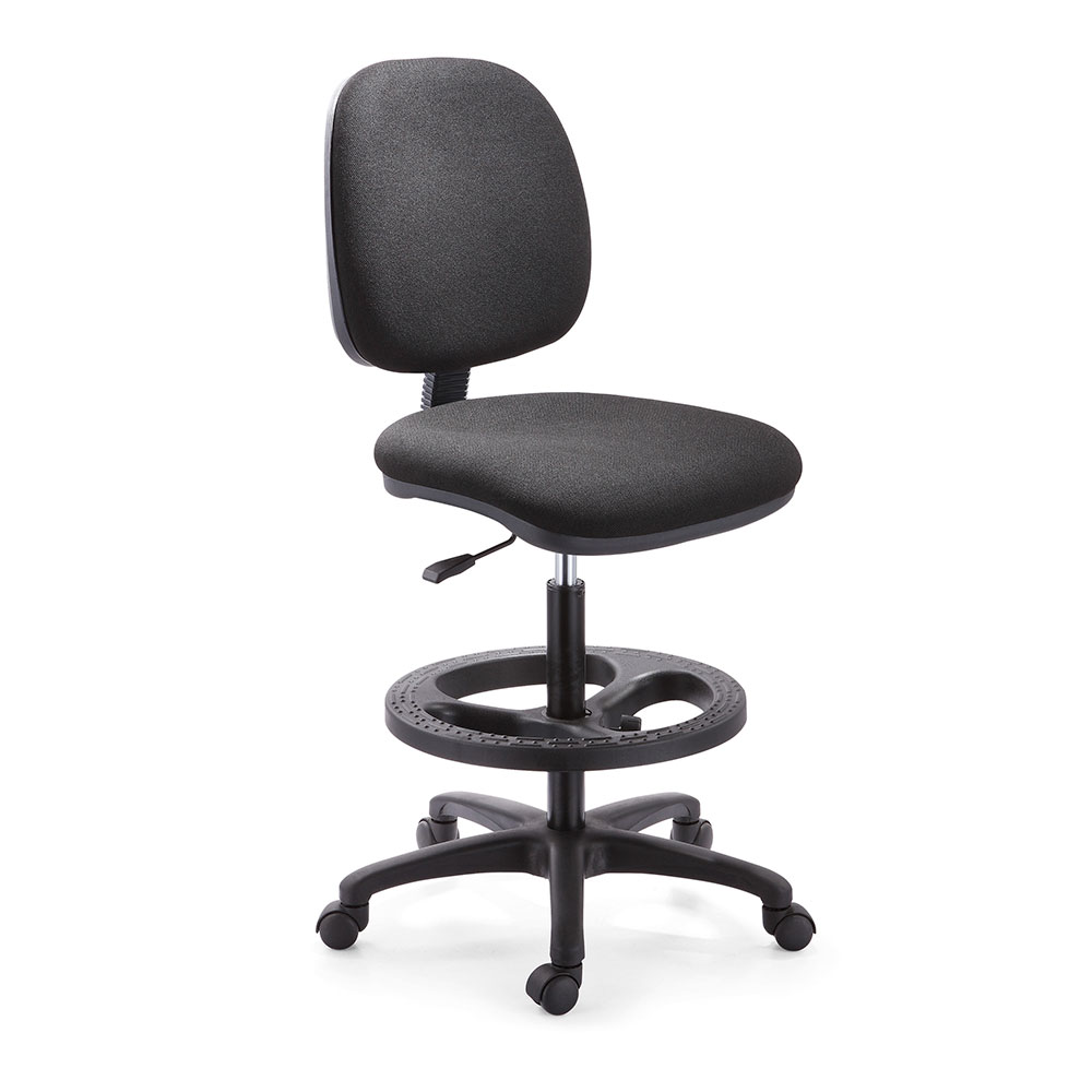 Silla Rex cajero descansapies nylon negro
