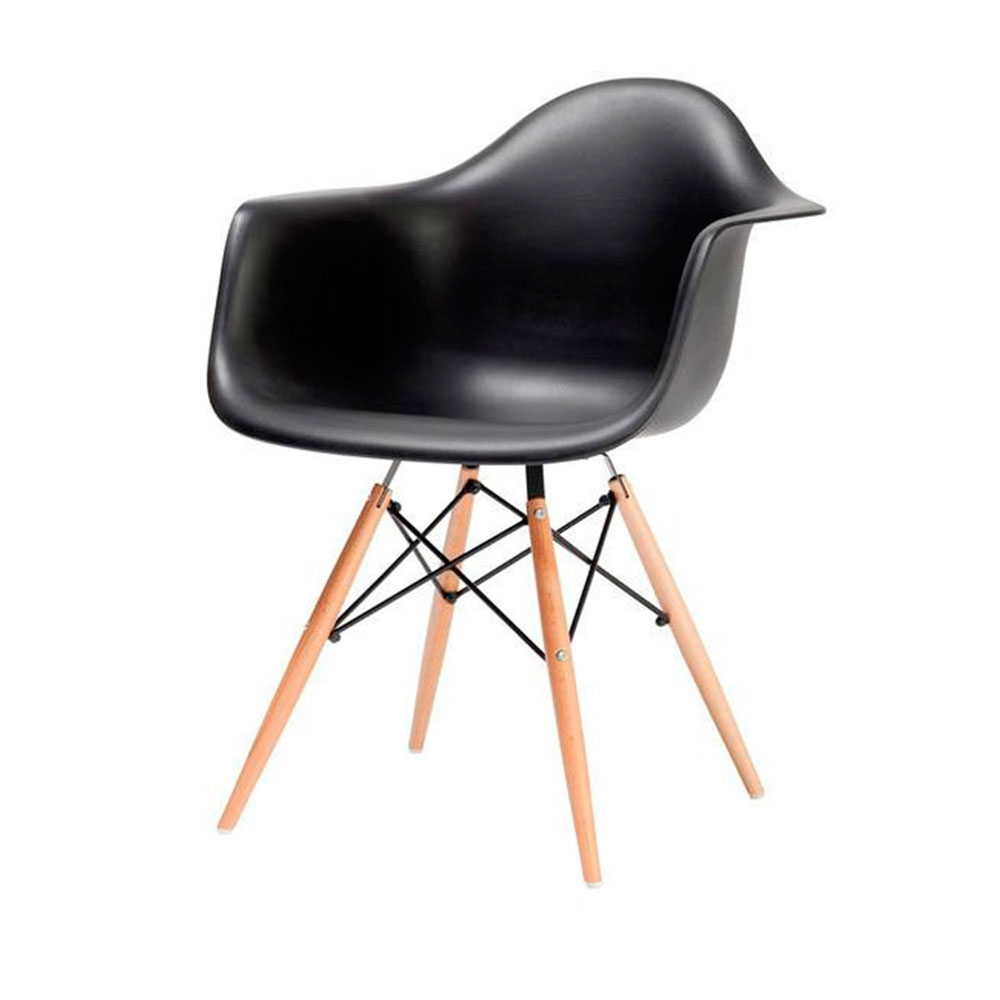 Silla Estocolmo Negro, gris y blanco.