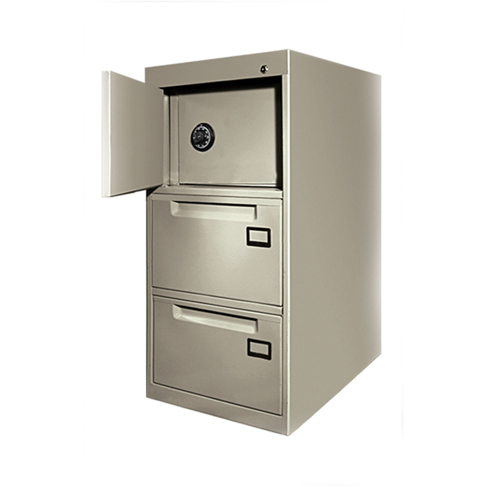 Archivero de 2 gavetas + caja fuerte.